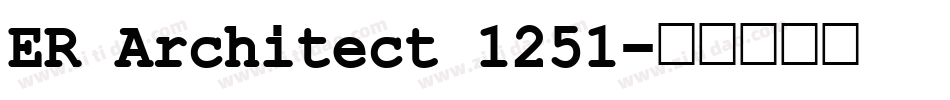 ER Architect 1251字体转换